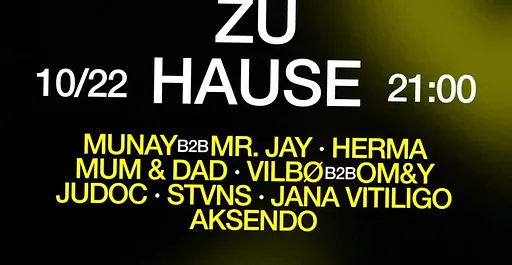 ZU HAUSE · Crea, Amsterdam · Thu, 22 Oct 2026