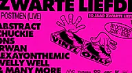 ZWARTE LIEFDE W/ ABSTRACT, CHUCKIE, DANN, DNS, IRWAN, LEKS (UK), NYMFO, POSTMEN (LIVE), SAY LEZ, SEB WES B2B DANN, SEVEN-HEADED, SILLOH (UK), SWIFT, TER3NCE, VOXI, WELLY WELL · Skatecafe, Amsterdam · vr 30 okt 2026